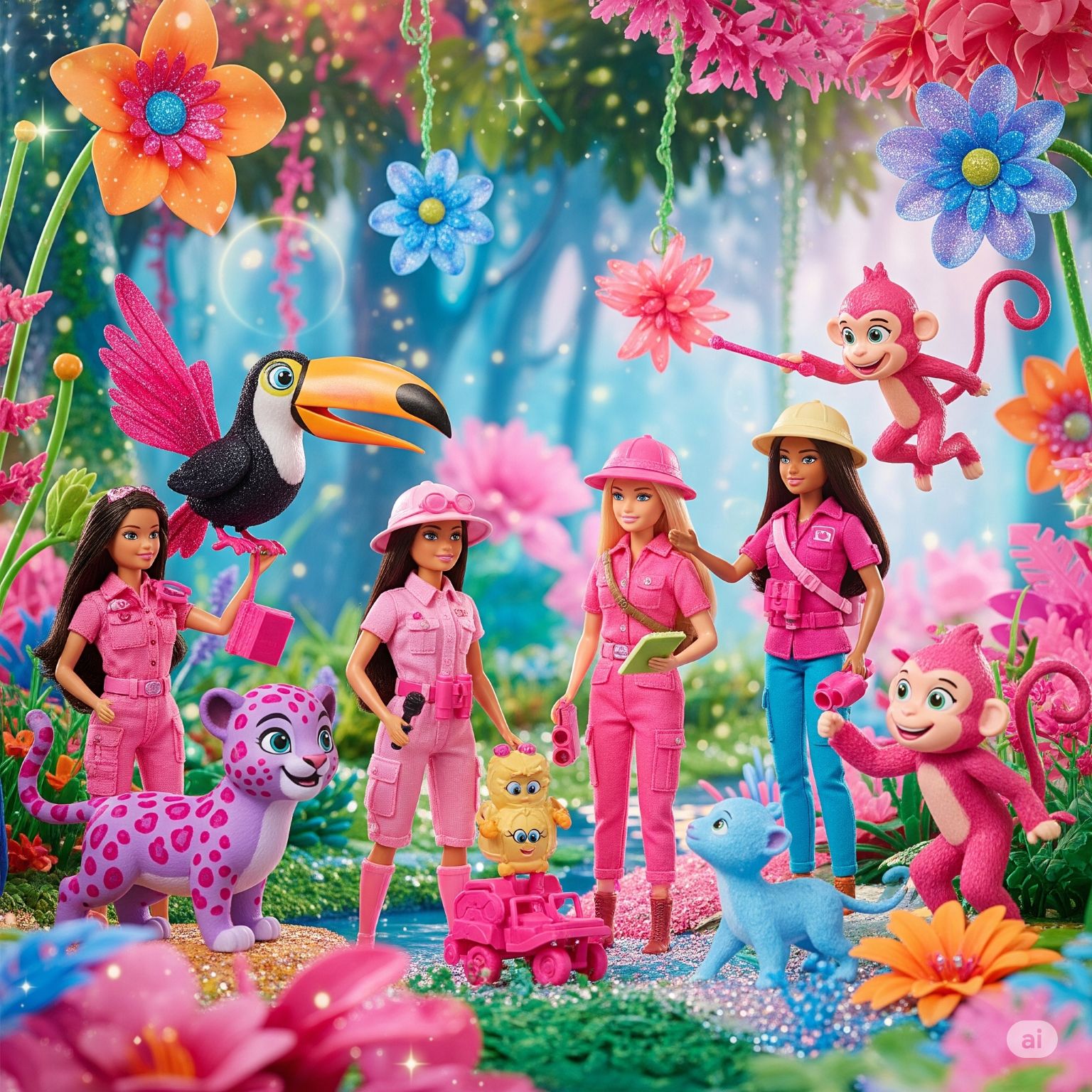 Barbie Jungle Adventure with Friends